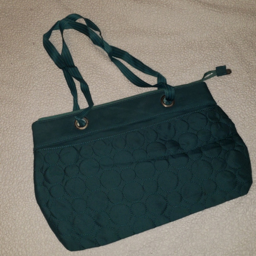 Thirty-One VaryYou Versatile Bag-Jade Quilted Dots